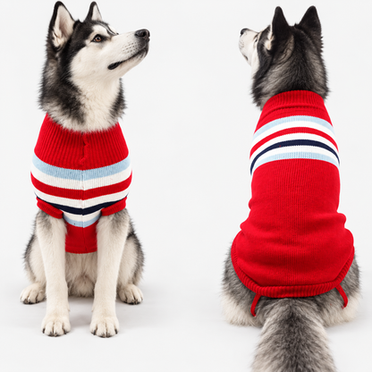 Knitted Winter Dog Jumper & Sweater with Warm Breathable Fabric