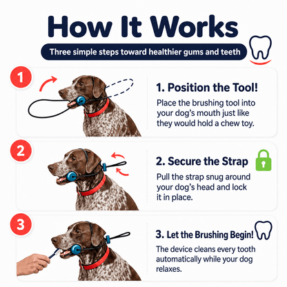 Dog Dental Bite Chew Toy for Easier Teeth Brushing & Cleaning