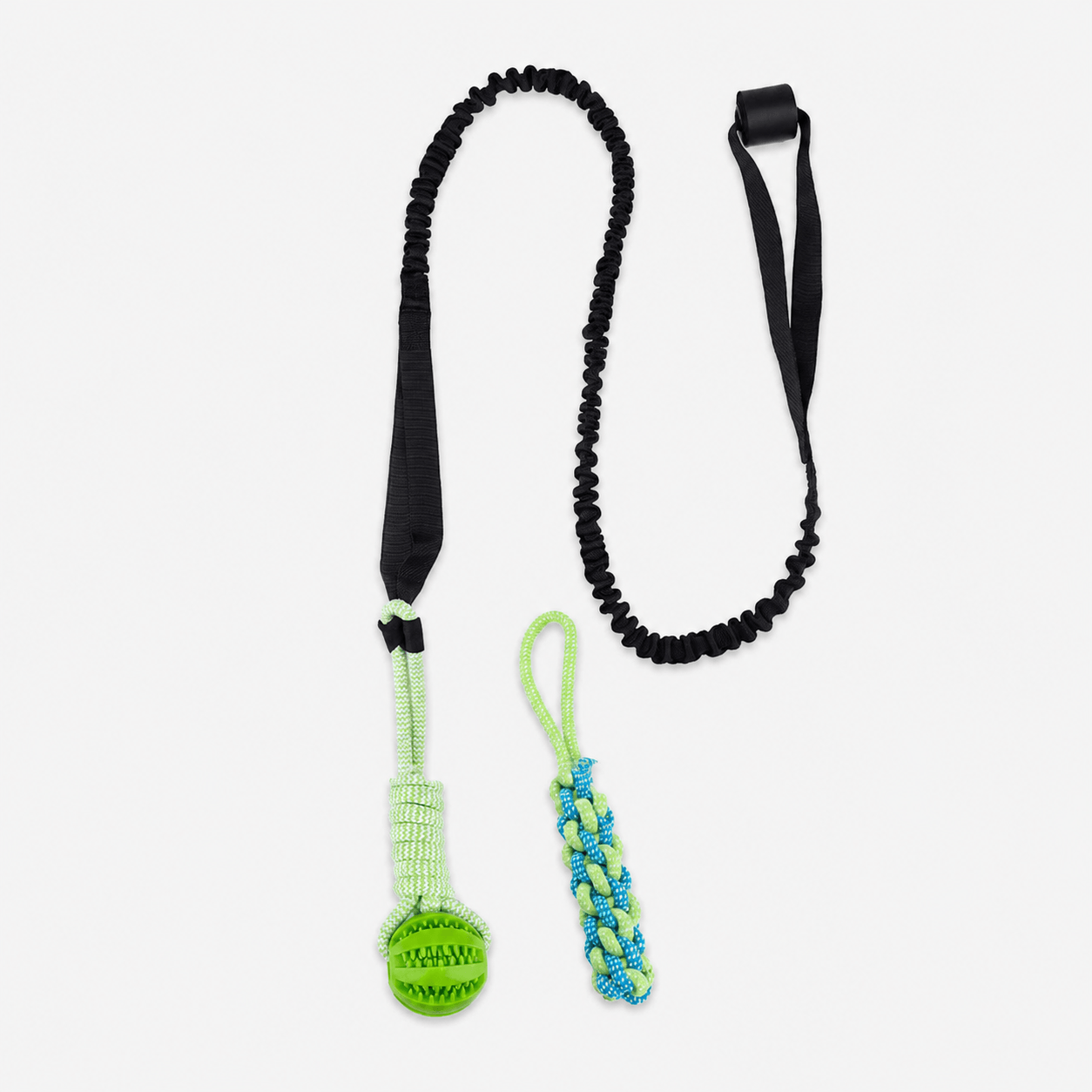 Dog Interactive Bungee Tug Toy with Chew Rope & Treat Ball
