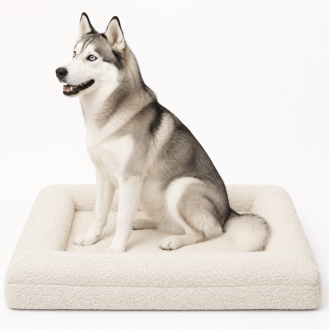 Luxurious Orthopaedic Memory Foam Dog Bed with Bolsters & Machine-Washable Cover