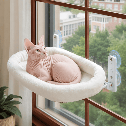 Cosy and Foldable Cat Bed Window Hammock & Perch with Suction Cups
