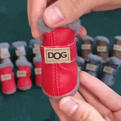Small Waterproof Anti-Slip Dog Boots for Winter Walks