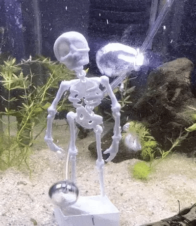 Dancing Halloween Skeleton Ornament for Aquarium & Fish Tank