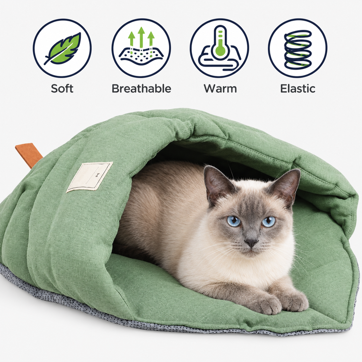 Soft breathable warm and elastic leaf bed