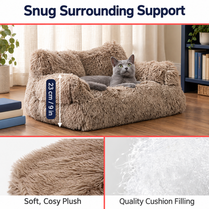 Surrounding support, plush fabric and soft filling