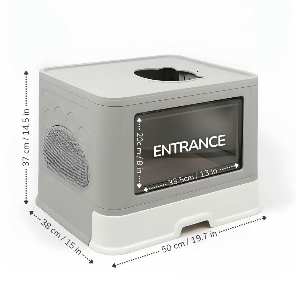 Dual-Entry Cat Litter Box