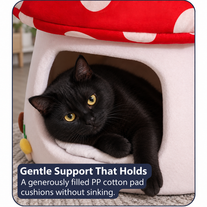 Supportive PP cotton cushion in the mushroom cave bed