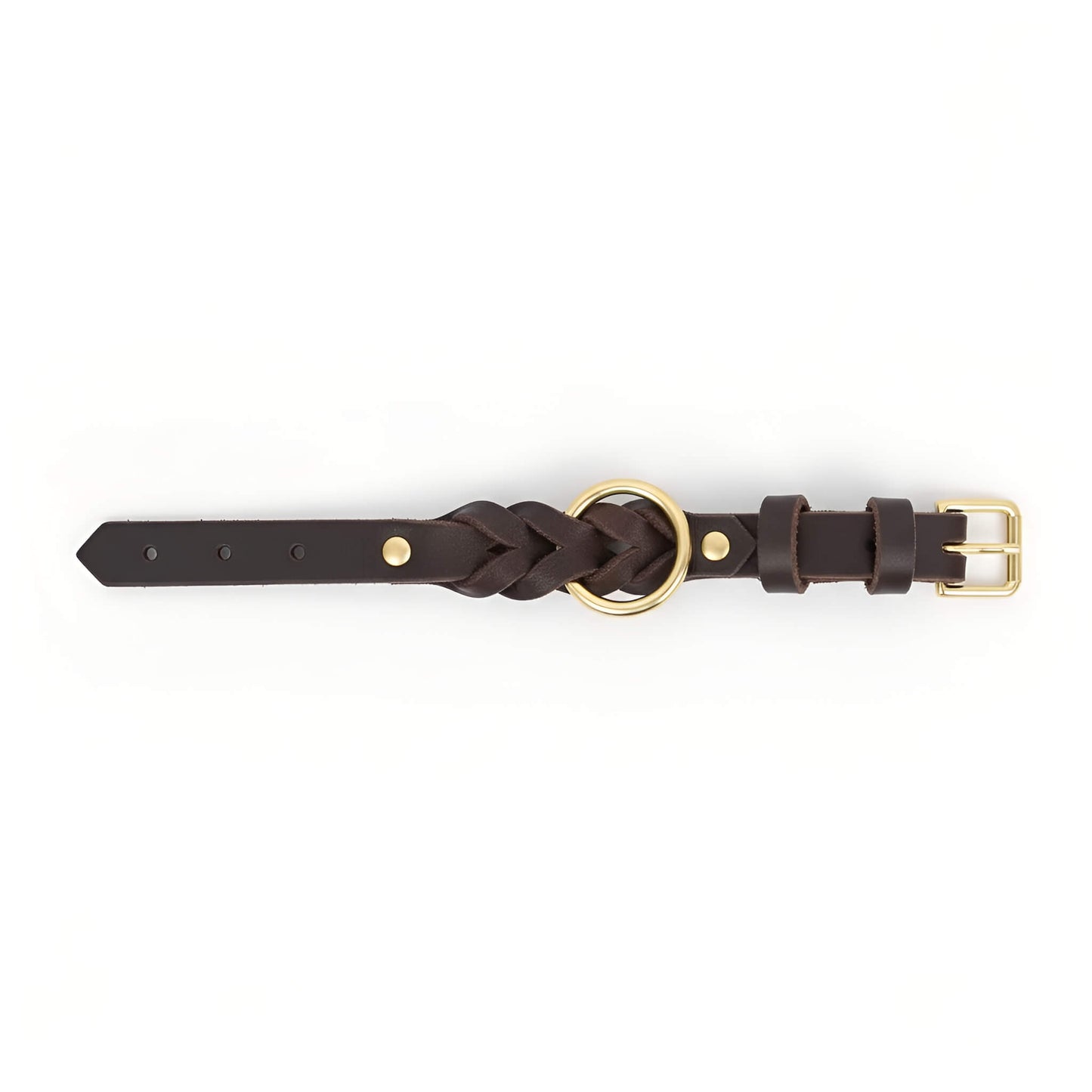Classic Braided Leather Dog Collar