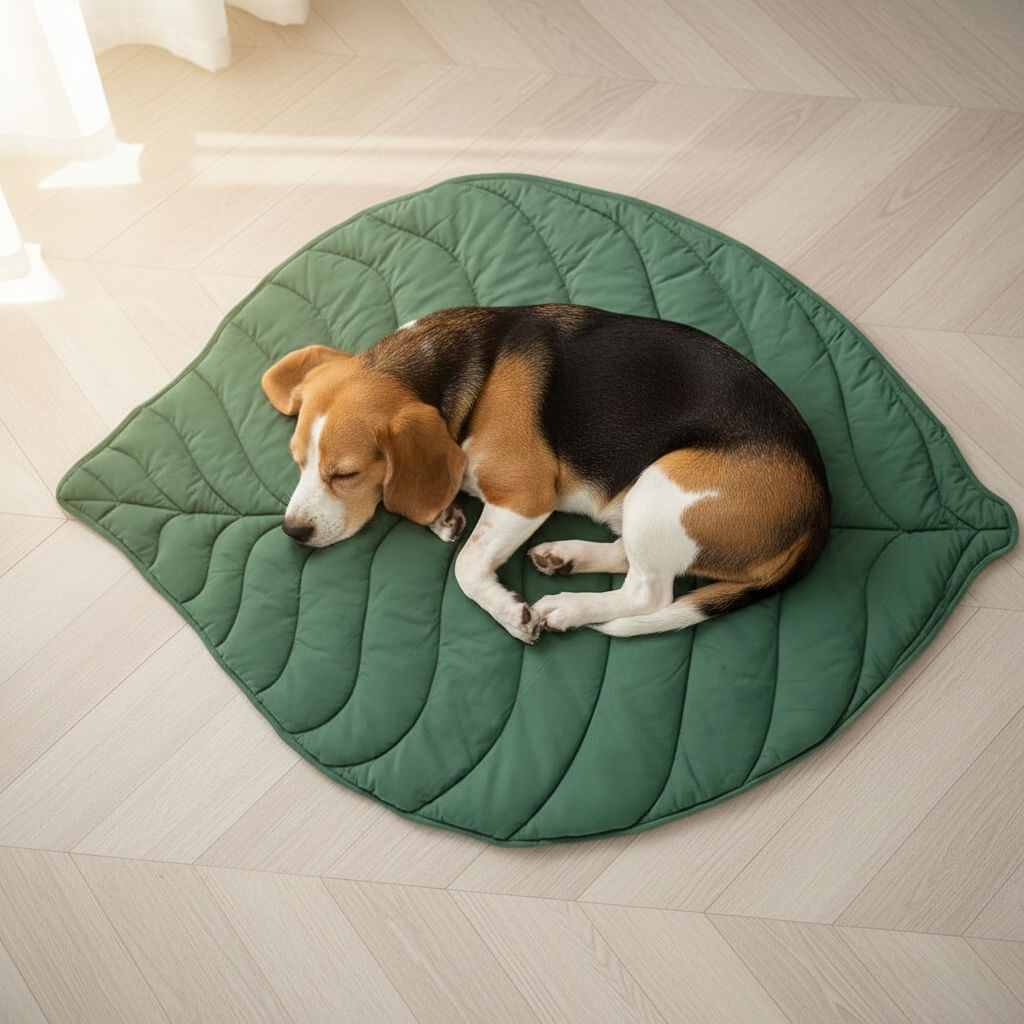 Nature-Inspired Leaf Dog Mat