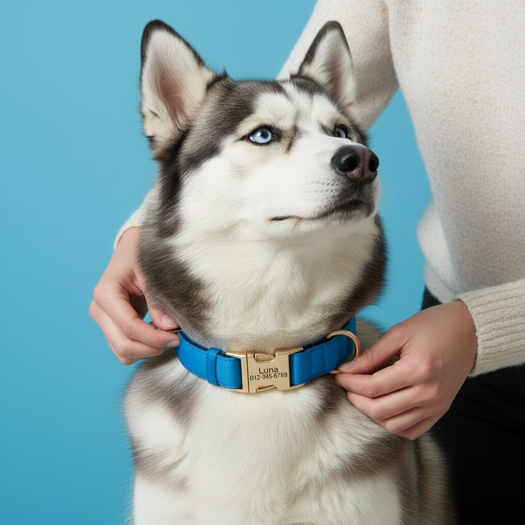 Colorful Laser-Engraved Dog Collar