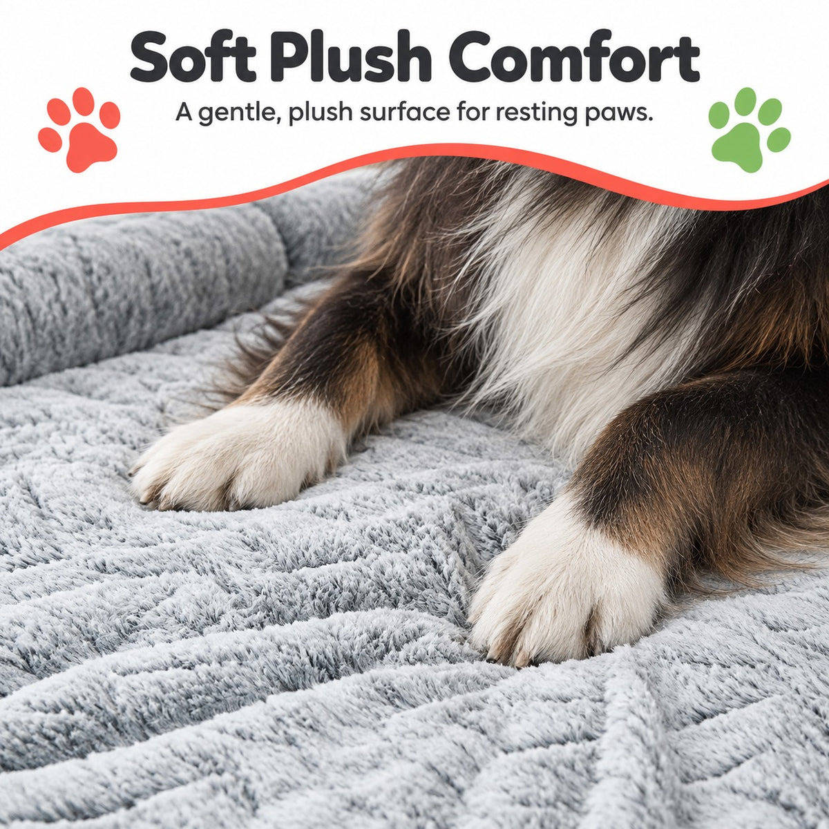 Orthopaedic Dog Bolster Bed with Memory Foam Base and Waterproof Inner Layer