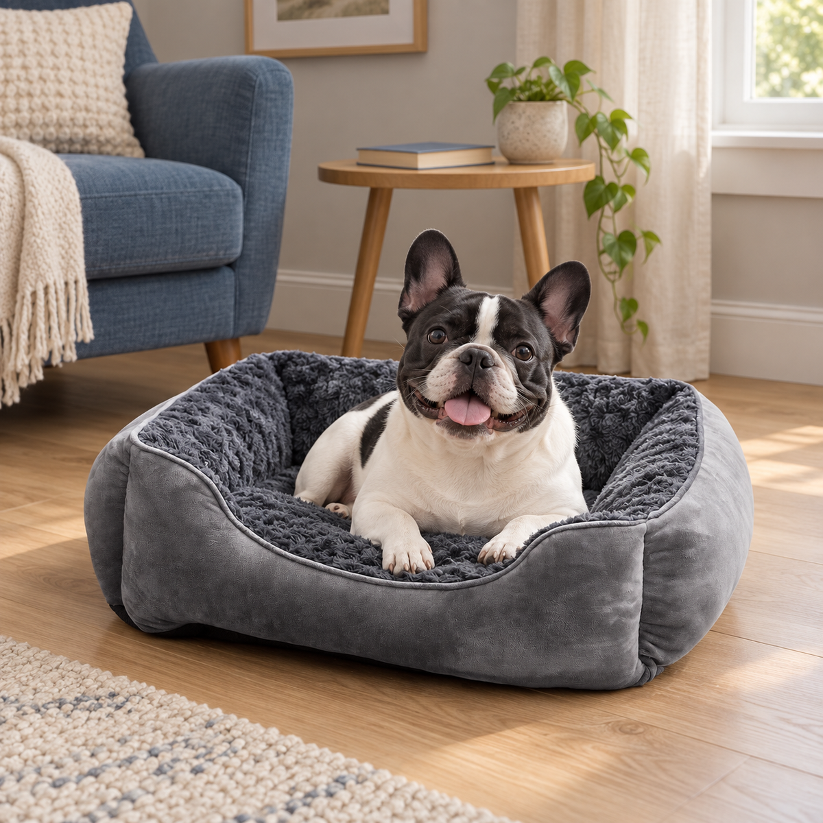 Dog using the product in a home or outdoor setting