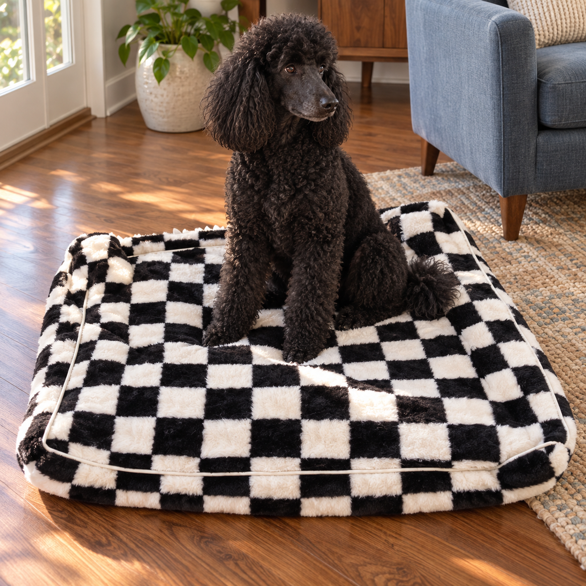 Dog using the product in a home or outdoor setting
