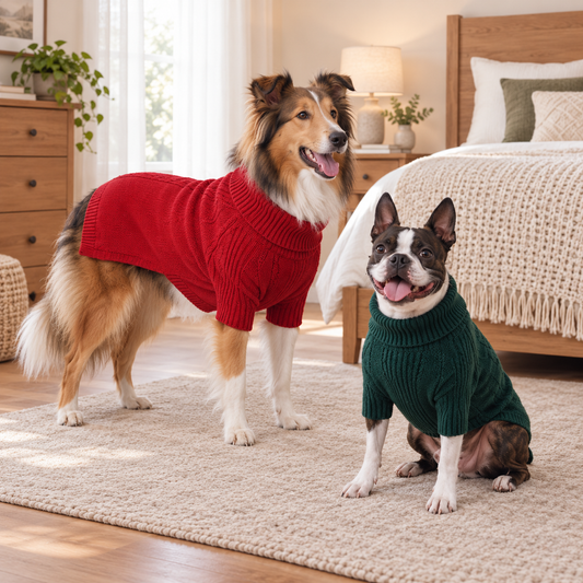 Pet using the product in a home setting