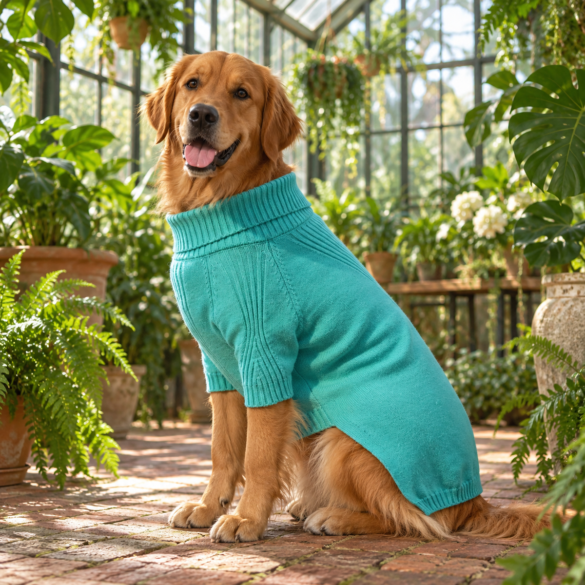 Pet using the product in a home setting