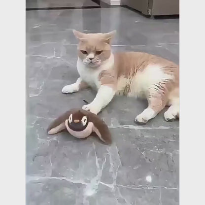 Interactive & Automatic Plush Bird Toy for Indoor Cats with Sound