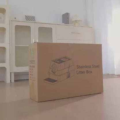 Modern Stainless Steel Litter Box