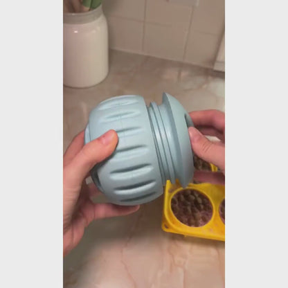 Interactive Dog Puzzle Treat Ball Toy for Enrichment & Slow Feeding