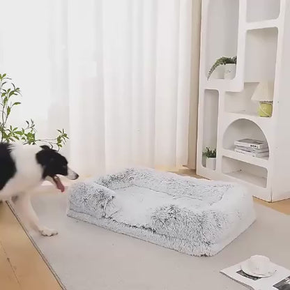 Orthopaedic Plush Bolster Dog Bed
